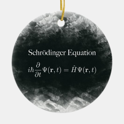 Schrödingerの同等化の数学及び量子物理学 セラミックオーナメント (正面)