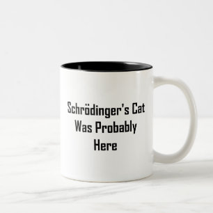 Schrodingerの猫はここにおそらくありました ツートーンマグカップ