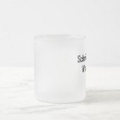 Schrodingerの猫はここにおそらくありました フロストグラスマグカップ (中央)