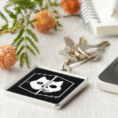 Schrödinger猫のグラフィック キーホルダー (側面)