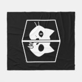 Schrödinger猫のグラフィック フリースブランケット (正面(横))