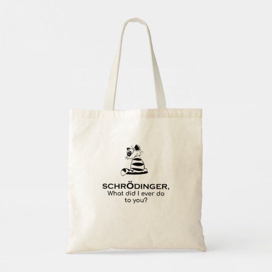 Schrodinger’s Cat Cute Science Philosophy トートバッグ (裏面)