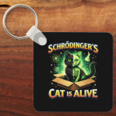 Schrödinger’s Curious Cat キーホルダー (正面)