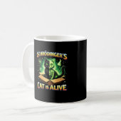 Schrödinger’s Curious Cat コーヒーマグカップ (正面左)