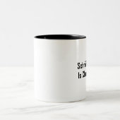 Schrodingers猫は閉所恐怖症です ツートーンマグカップ (中央)