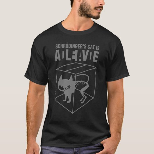 Schrodingers Cat Is Adleiavde - Art1 Wt-Trans Tシャツ (正面)