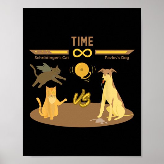 Schrodinger's Cat Vs. Pavlov's Dog Funny Video Gam ポスター (正面)