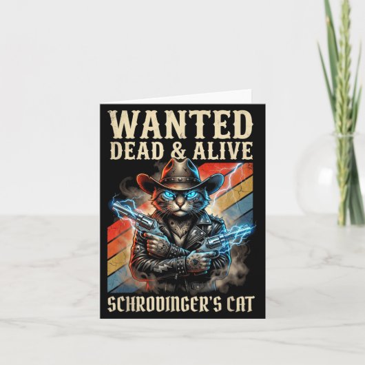 Schrodingers Cat Wanted Dead And Alive Quantum Phy カード (正面)