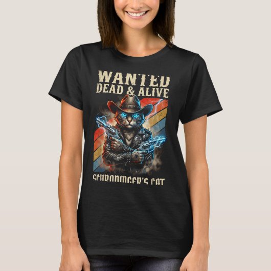 Schrodingers Cat Wanted Dead And Alive Quantum Phy Tシャツ (正面)