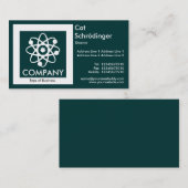 Schruler's Cat - Dark Green 名刺 (正面/裏面)