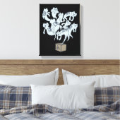 Schruline Cat 9の生活 キャンバスプリント (インサイチュ (寝室))