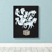 Schruline Cat 9の生活 キャンバスプリント (インサイチュ (ウッドフロア))