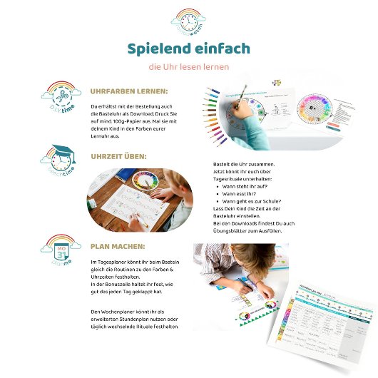 Schulanfangsgeschenk Lernuhr Kinder-Armbanduhr 腕時計