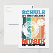 Schule Ist Wichtig Aber Musik Ist Wichtiger Vinyl ポストカード (正面/裏面)