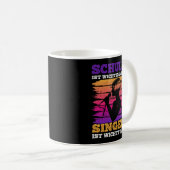Schule ist Wichtig Aber Singen ist Wichtiger tiger コーヒーマグカップ (正面右)