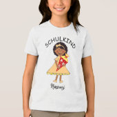 Schulkind - Mädchen mit Schultüte - orange 2 | トライブレンドＴシャツ (正面)
