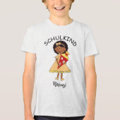 Schulkind - Mädchen mit Schultüte - orange 2 | トライブレンドＴシャツ (正面)