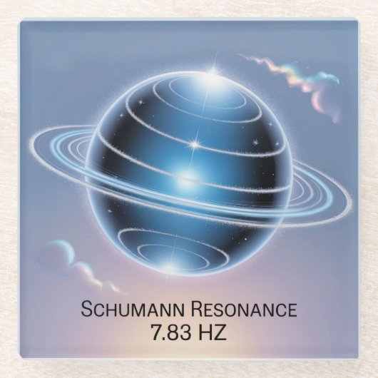 Schumann Resonance 7.83 Hz Glass Coaster ガラスコースター (正面)