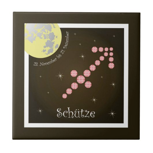 Schütze 23. November bis 21. Dezember Fotofliese タイル (正面)