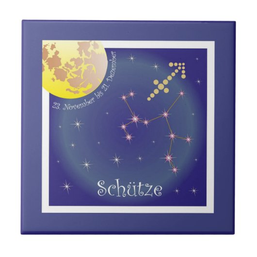 Schütze 23. November bis 21. Dezember Fotofliese タイル (正面)