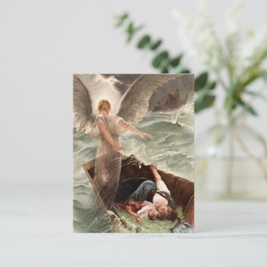 Schutzengel Meer Mutter und Kind Karl Raupp ポストカード (スタンド正面)