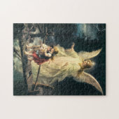 Schutzengel und zwei Kinder auf Brücke ジグソーパズル (横)