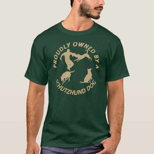Schutzhund犬によって得意気に所有されて Tシャツ (正面)