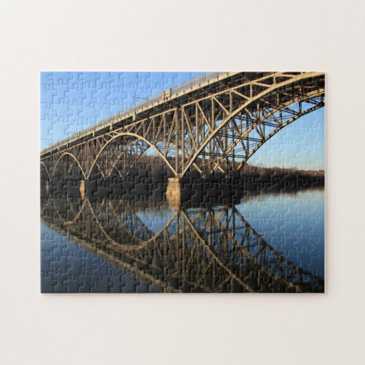 Schuylkillの川上の橋 ジグソーパズル (横)