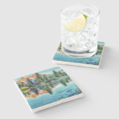 Schwabacherの着陸およびビーバーの池 ストーンコースター (横)