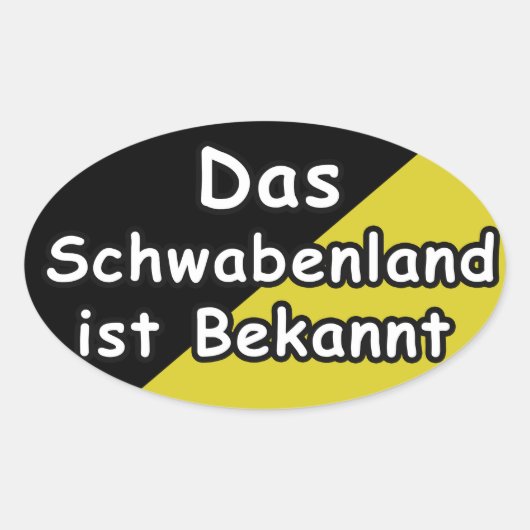 Schwaebisch Are Known Sticker 楕円形シール (正面)