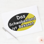 Schwaebisch Are Known Sticker 楕円形シール (封筒)