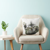 Schwanen-Familie am Morgen - Dekokissen クッション (椅子)