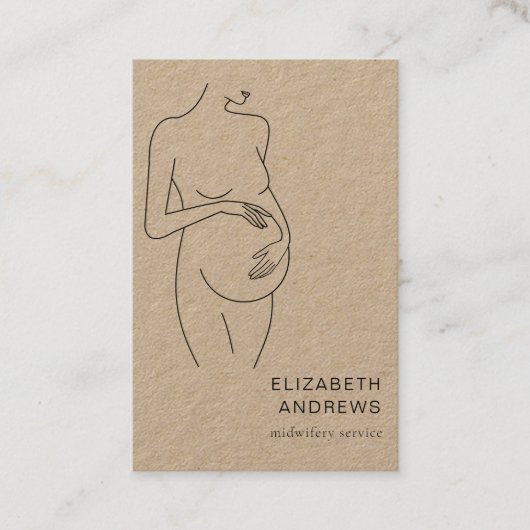 Schwangere, schlicht-moderne Visitenkarte 名刺 (正面)