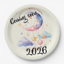 Schwangerschaft baby 2026 Wolken mobile  ペーパープレート