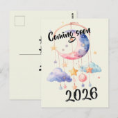 Schwangerschaft baby 2026 Wolken mobile  ポストカード (正面/裏面)