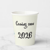 Schwangerschaft baby wolken mobile Pappbecher 紙コップ (左)