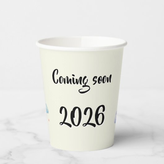 Schwangerschaft baby wolken mobile Pappbecher 紙コップ (左)