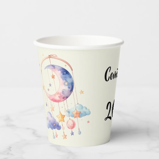 Schwangerschaft baby wolken mobile Pappbecher 紙コップ (正面)