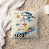 Schwangerschaft verkünden 2026 Rakete Weltraum クッション (ブランケット)