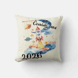 Schwangerschaft verkünden 2026 Rakete Weltraum  クッション