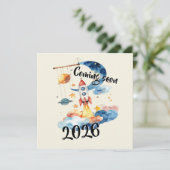 Schwangerschaft verkünden 2026 Rakete Weltraum シーズンカード (スタンド正面)