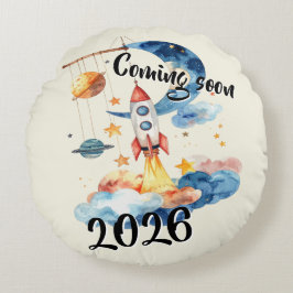 Schwangerschaft verkünden 2026 Rakete Weltraum  ラウンドクッション