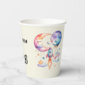 Schwangerschaft verkünden Aquarell Heißluftballon  紙コップ (裏面)