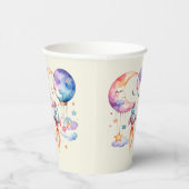 Schwangerschaft verkünden Aquarell Heißluftballon  紙コップ (右)