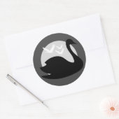 Schwanz-Risiko für Schwarzen ラウンドシール (封筒)