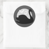 Schwanz-Risiko für Schwarzen ラウンドシール (バッグ)