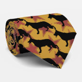 Schwarz rot gold Schäferhund ネクタイ (ロール)