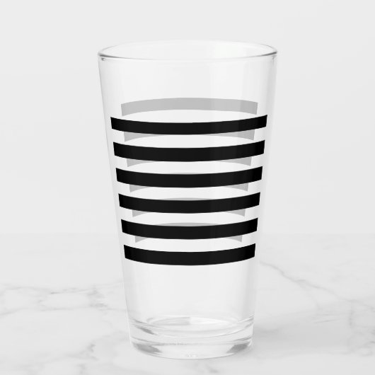 Schwarz & Weiß gestreiftes  タンブラーグラス (裏面)