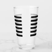 Schwarz & Weiß gestreiftes  タンブラーグラス (左)