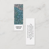 Schwarz Weiß Muster スキニー名刺 (正面/裏面)